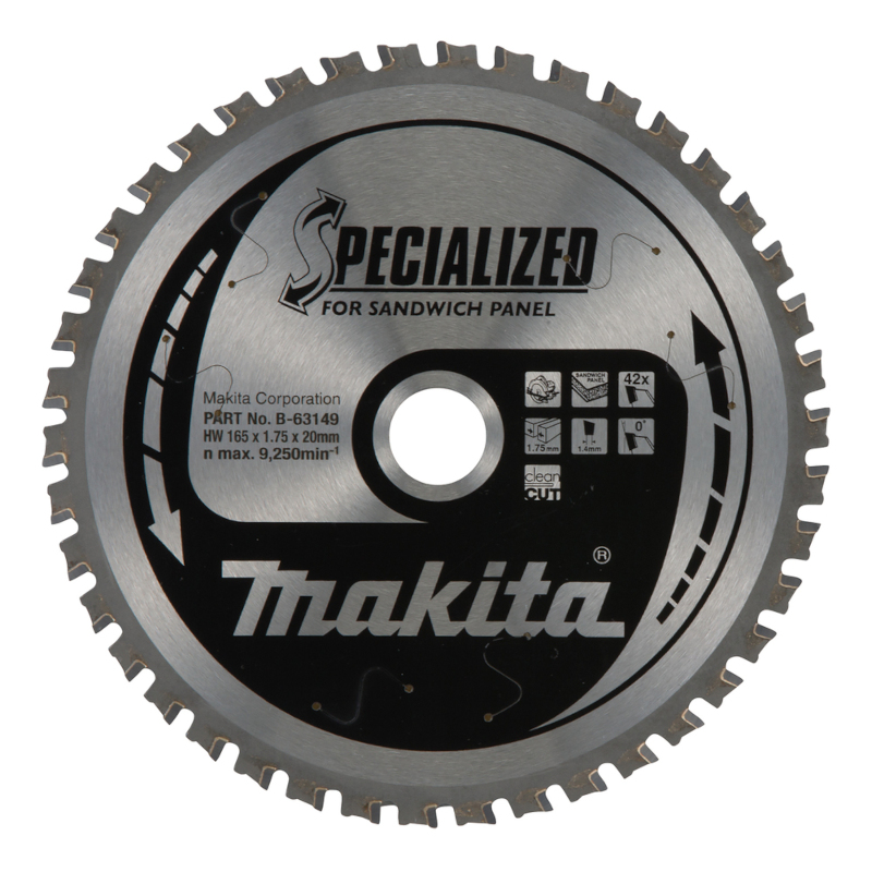 Makita - Set ručna kružna testera HS6601 sa listom 165x20/42z za sečenje sendvič panela - HS6601 + B-63149